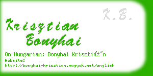 krisztian bonyhai business card
